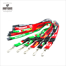 Mode Customized Ausstellung Sublimation gedruckt Logo Nylon gewebt Polyester Werbe-Hals Lanyard